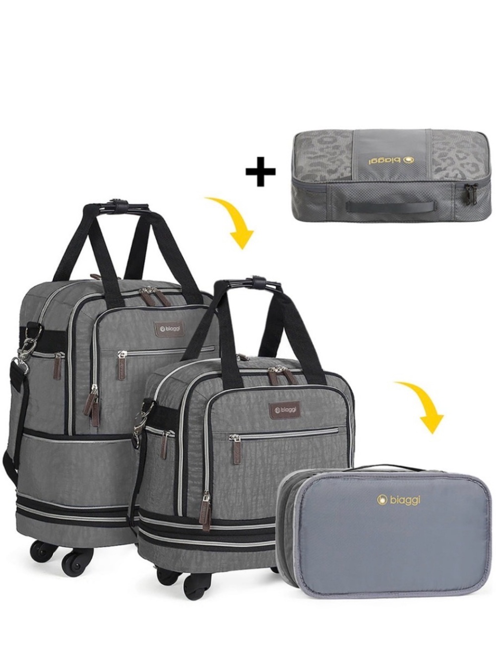 Biaggi Zipsak - expandable luggage from under-seat to carry-on size